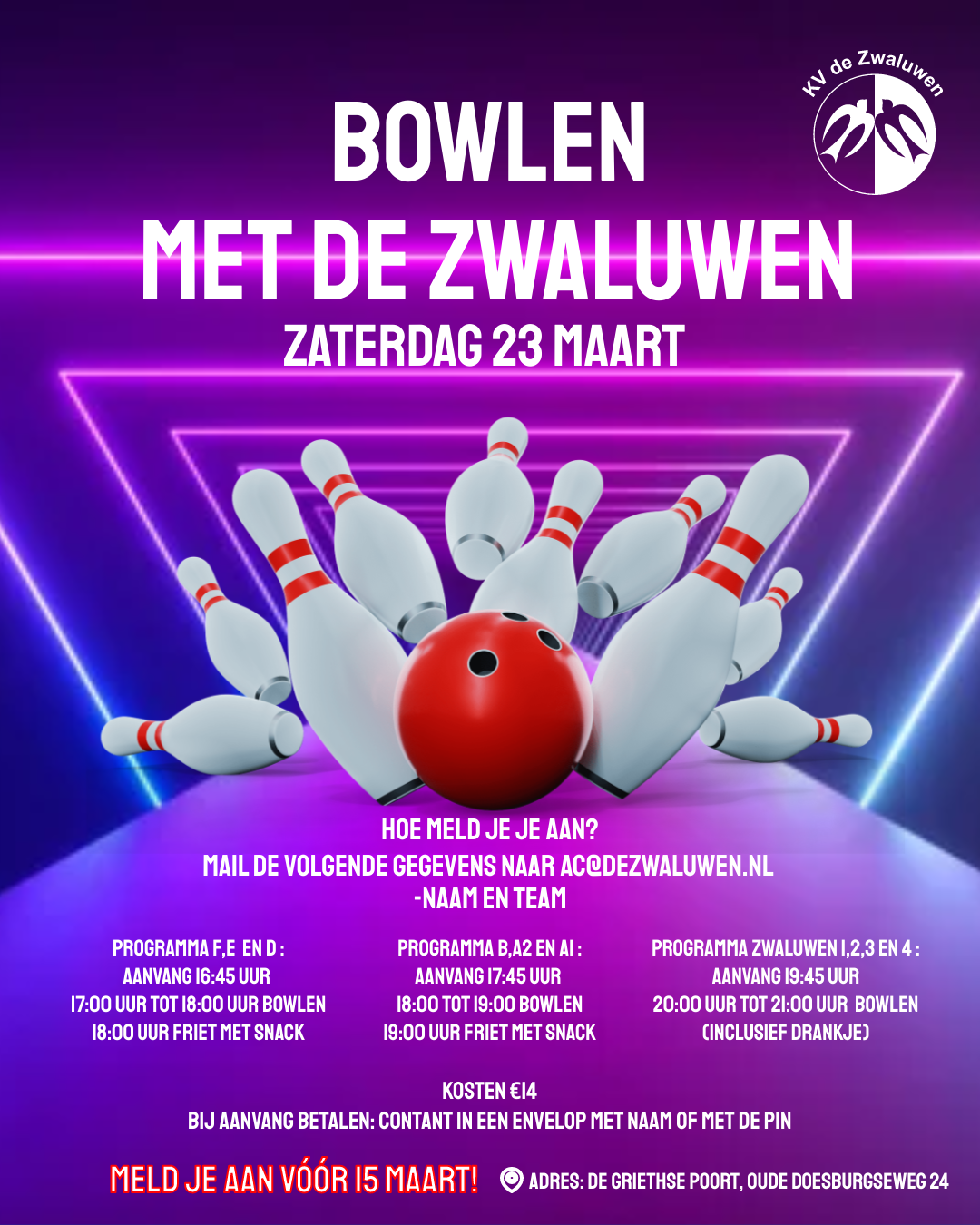 Bowlen met de Zwaluwen